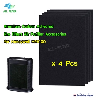 4PCS Premium Carbon Activated Pre Filters Air Purifier Accessories for Honeywell HPA100 Air Purifier