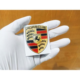 สติกเกอร์เรซิ่น ลายนูน รูปโลโก้ Porsche สําหรับติดตกแต่ง