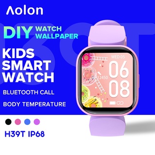 Aolon H39T นาฬิกาข้อมือเด็ก สมาร์ทวอทช์ IP68กันน้ํา วัดอัตราการเต้นของหัวใจ อุณหภูมิร่างกาย สําหรับเด็ก
