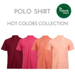 สินค้า เสื้อโปโล Tshirtmart สีโทนร้อน ผ้าฝ้ายผสม คุณภาพดี - POLO