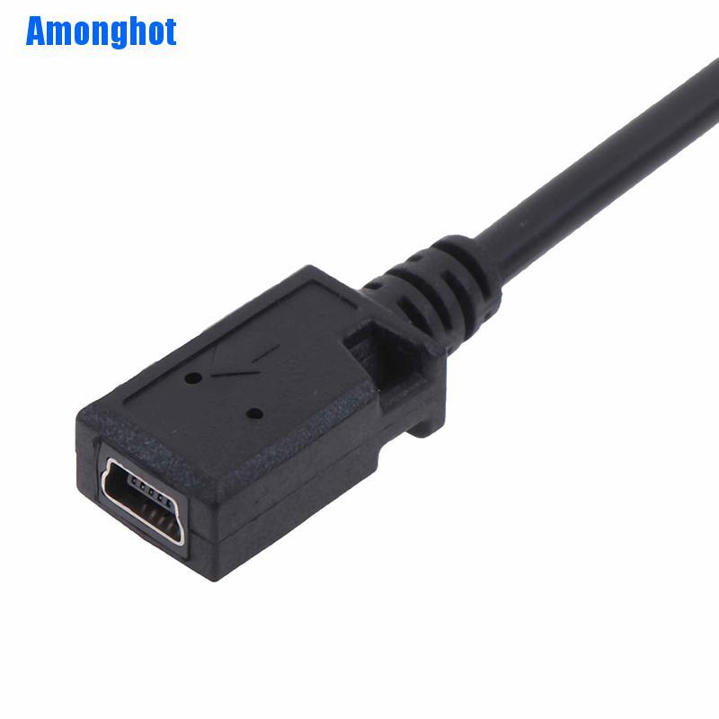 amonghot-อะแดปเตอร์แปลงสายเคเบิ้ล-90-degree-micro-usb-male-to-mini-usb-female-90-degree