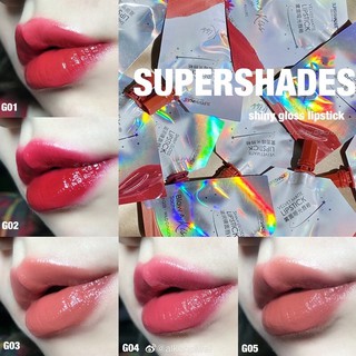 ภาพหน้าปกสินค้า(ของแท้/มีใบเซอ​) Supershades Shiny Gloss Lipstick ลิปซองลิปกลอส ลิปจิ้มจุ่ม#G01-#G05 ที่เกี่ยวข้อง
