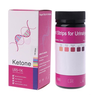 ภาพขนาดย่อของภาพหน้าปกสินค้าคีโต keto Ketone Strips คีโตนสตริป 100 แผ่น/1ขวด แผ่นวัดค่าคีโต แผ่นตรวจค่าคีโต ที่ตรวจคีโต Ketosis แผ่นคีโต จากร้าน webspt_officialshop บน Shopee