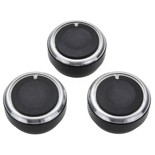 สินค้า GS 3pcs Black Silver Switch Knob Heater Climate Control Button A/C