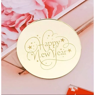 ภาพขนาดย่อของภาพหน้าปกสินค้าป้ายHappy New Year ป้ายเค้กอะคริลิค ป้ายHappy New Year แบบเหรียญ ขนาด 5 cm. จากร้าน smartbabyandkid บน Shopee ภาพที่ 3