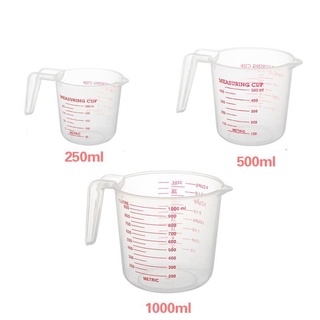 ถ้วยตวงพลาสติกมี3ขนาด250ml,500ml1000 ml