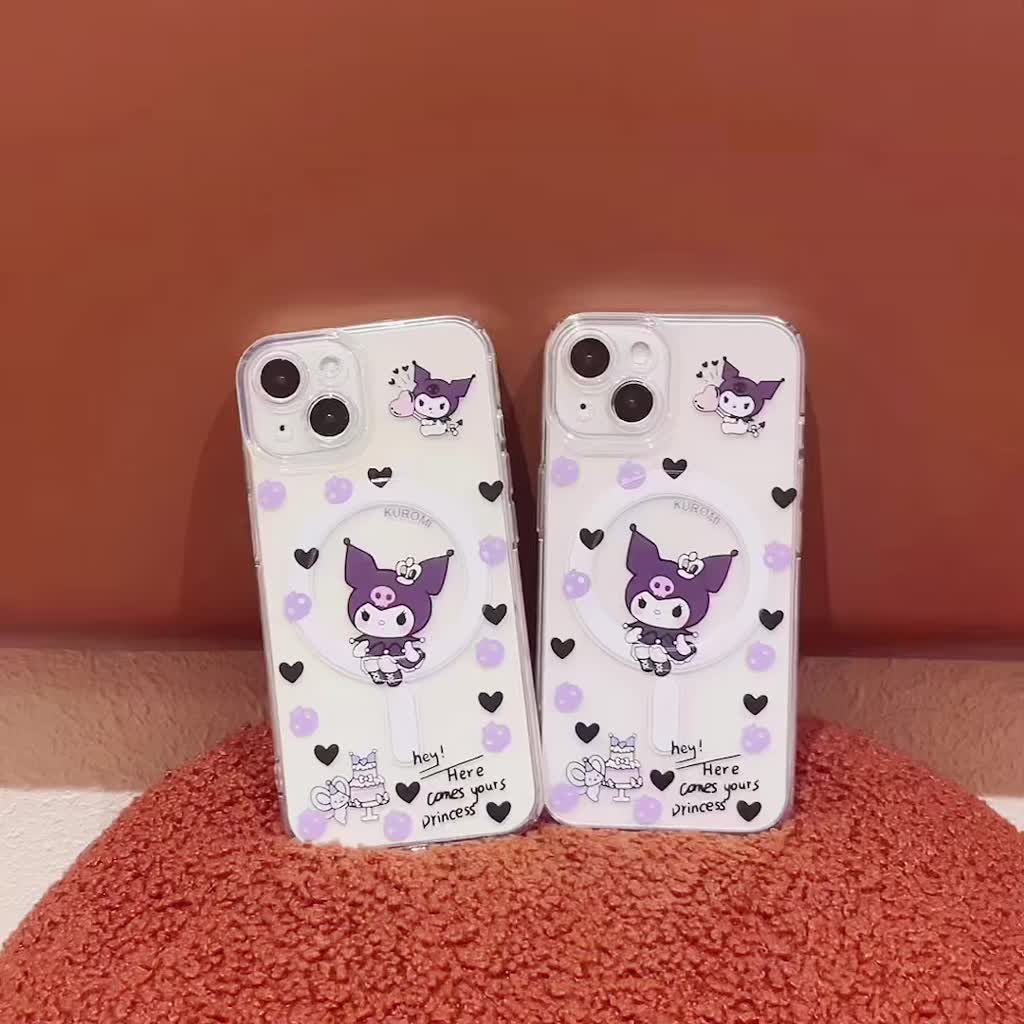 เคสแม่เหล็ก-ลายการ์ตูนคุโรมิน่ารัก-สําหรับ-iphone15-14-13-12-11