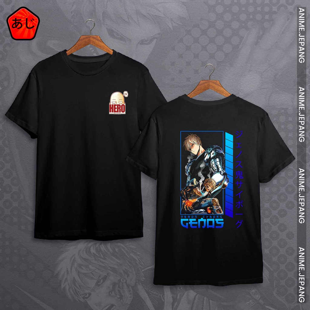 เสื้อยืด-พิมพ์ลายอนิเมะ-one-punch-man-genos-demon-cyborg-saitama-sense-พรีเมี่ยม-สําหรับผู้ชายหนา