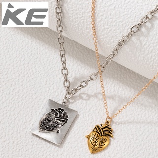 Hip Hop Jewelry Alloy Heart Couple Necklace Geometric Irregular Necklace for girls for women