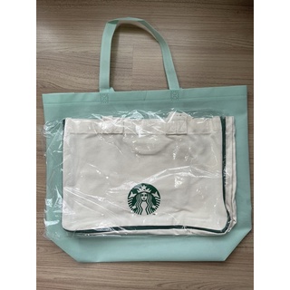 พร้อมส่ง Starbucks Thailand Rewards Gift 2022 กระเป๋าผ้า มีหูหิ้วและสายสะพาย ของใหม่ พร้อมถุงลดโลกร้อน