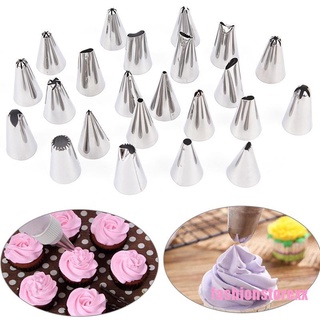 [zFASXX] 24pcs Icing piping nozzles pastry tips cake sugarcraft decorating bakery tools TOK