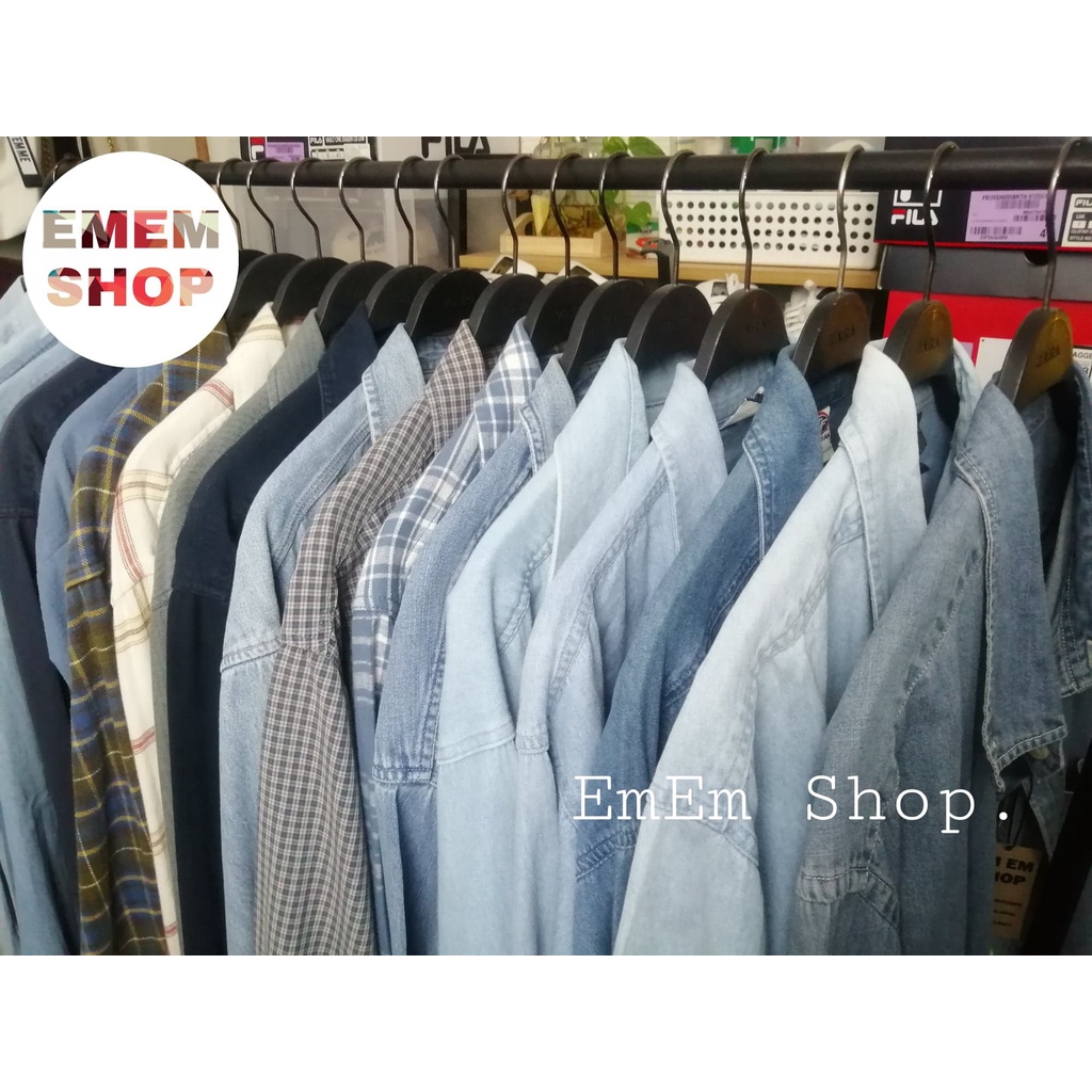 ร้าน-ememshop-เสื้อเชิ๊ตลายสก๊อต-overzise-ชาย-หญิง