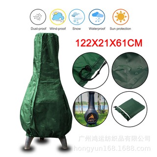 🔥 Hot Chiminea Cover Outdoor Stove Cover Green 210D Polyester