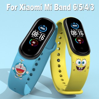 สินค้า สายรัดซิลิโคนแทนการ์ตูนน่ารักกีฬาสายรัดข้อมือสำหรับ Xiaomi Mi Band 6 5 4 3