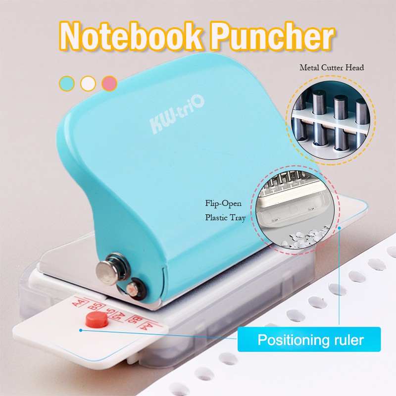 เครื่องเจาะกระดาษ-6รู-ที่เจาะกระดาษ-ทำกระดาษรีฟิล-hole-puncher-เครื่องเจาะรูกระดาษรีฟิล-สำหรับนักเรียน-พกพาสะดวก-a4