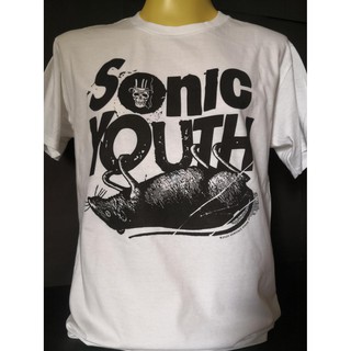 เสื้อยืดเสื้อนำเข้า Sonic Youth The Dead Rat Alternative Rock Punk Psychedelic Grunge Retro Style Vintage T-Shirt