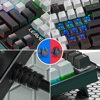 ภาพขนาดย่อของภาพหน้าปกสินค้าEng/Thai K550 RGB gaming keyboard mechanical 6 เฉดสี จัดส่งภายใน 24 ชั่วโมง แป้นพิมพ์เกมมิ่ง 87keys (Blue/Red Switch) จากร้าน phuuwitt บน Shopee ภาพที่ 2