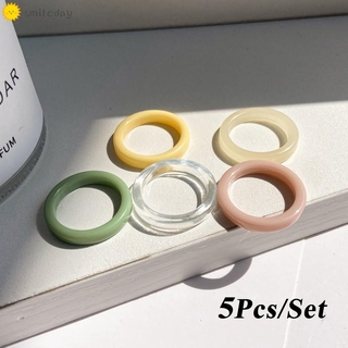 ภาพหน้าปกสินค้า5 ชิ้น / เซต แหวนสีลูกกวาด แฟชั่นเกาหลี เรียบง่าย ผู้หญิง เด็กผู้หญิง แหวนนิ้ว เครื่องประดับ อุปกรณ์เสริม ที่เกี่ยวข้อง