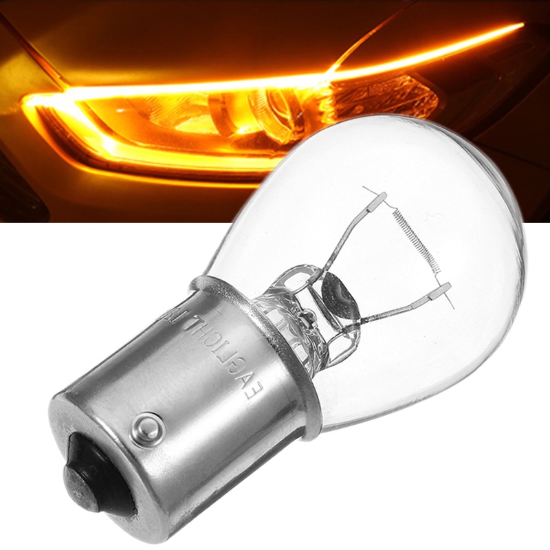 หลอดไฟเลี้ยวฮาโลเจน-s25-1156-1141-ba15s-dc12v-สีเหลือง-สําหรับรถยนต์-5-10-ชิ้น