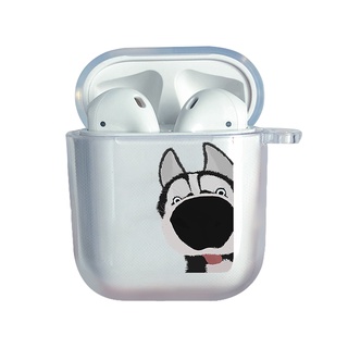 เคสป้องกันหูฟัง แบบนิ่ม ลายสุนัขจมูกโต สําหรับ Apple airpods 2nd 3rd Generation