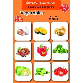 บัตรภาพ Flash Cards พืชผัก