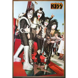 โปสเตอร์ รูปถ่าย วง ดนตรี เฮฟวีเมทัล KISS (1973-Now) POSTER 24”x35” Inch American Heavy Metal Hard Rock Band V2