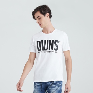 [GWP not for sale] DAVIE JONES เสื้อยืดพิมพ์ลายโลโก้ สีขาว Logo Print T-Shirt in white LG0034WH