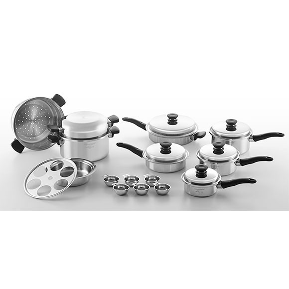 調理器具 AMWAY QUEEN 21 Piece Cookware Set Amway Queen™ 21-piece Cookware includes: - One Litre