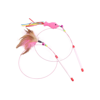 โปรโมชั่น : 3.15 เที่ยงคืน Flash sale 9.- ของเล่นไม้ตกแมว แบบสลิงยาว ของเล่นแมวหรรษา