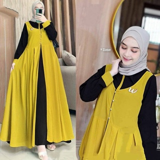 Raisa Dress BL Material CERUTY BABYDOLL FULL PURING Get Gamis (ไม่รวม HIJAB) ชุดเดรส เสื้อคลุมมุสลิม ล่าสุด 2022