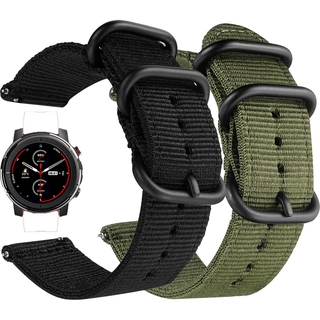 Nylon canvas Strap for Xiaomi huami Amazfit Stratos 3 2 2S /PACE/GTR 47MM Watch Band for Huawei Watch GT GT2 46mm Straps