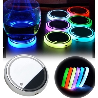 สินค้า ที่วางแก้วน้ำแบบมีไฟ ที่วางแก้ว ที่วางแก้วน้ำ LED 7สี แบบชาร์จได้