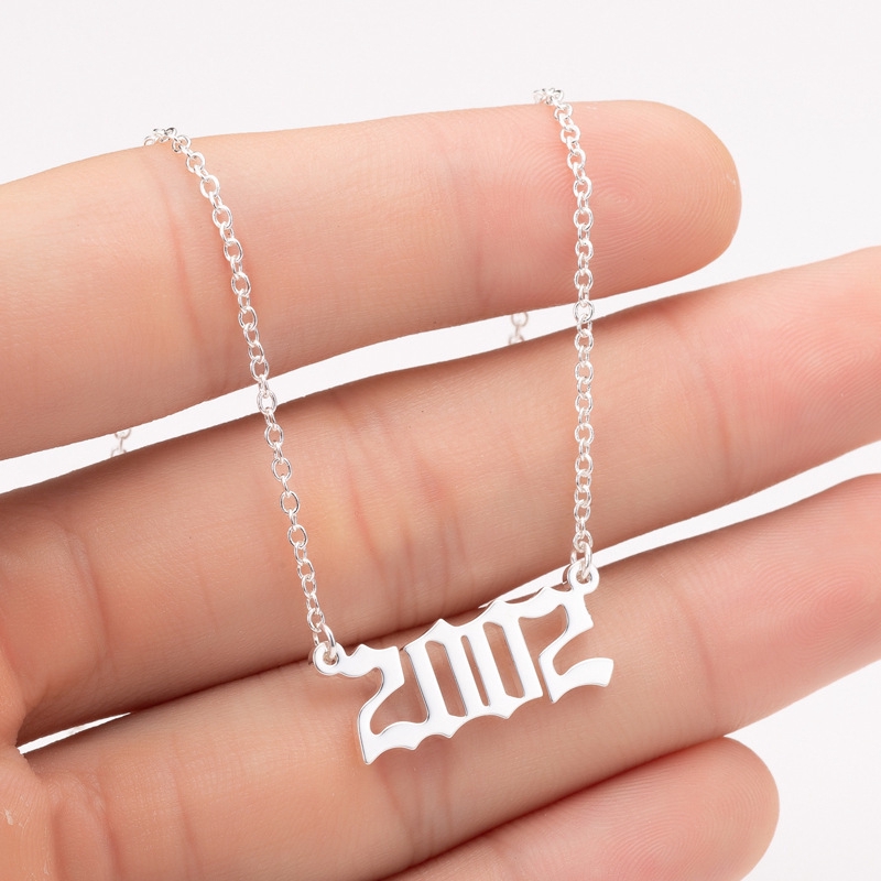 ภาพหน้าปกสินค้าBohemian Birth Year Number Necklace Alloy Chain Necklace For Women Girls Personalized Birthday Gift (2000-2021) จากร้าน neovivifashion.th บน Shopee