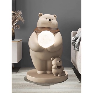โคมไฟตกแต่งบ้าน รูปปั้นหมี หมีขั้วโลก หมีขาว