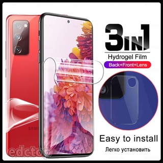 3in1 Screen Back Hydrogel Film For Samsung Galaxy S20 FE S21 Ultra S 21 Plus 5G Note 20 Camera Lens Protector