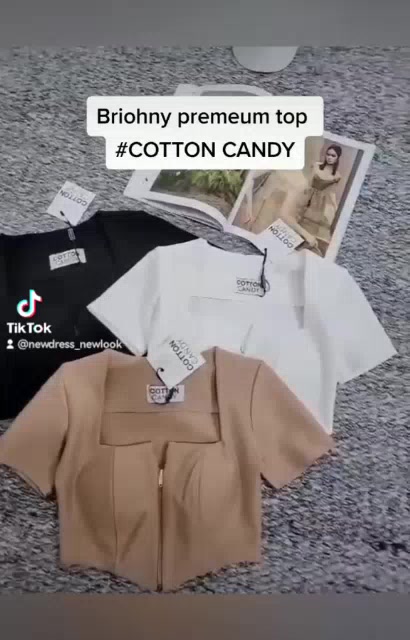 cotton-candy-briohny-premeum-top-เสื้อคอปเเขนสั้นผ้าเทพพรีเมี่ยม