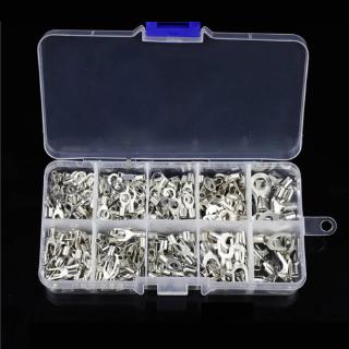 dark* 320Pcs/box Metal Terminals Non-Insulated Ring Fork U-type Brass Terminals Kit