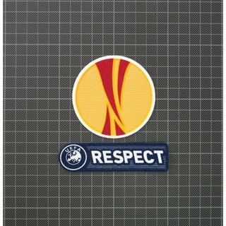 อาร์ม กำมะหยี่ Patch UEFA Europa League &amp; Blue RESPECT Football Sleeve Patches/Badges 2011-2012