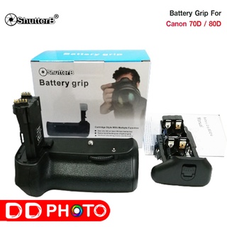 Battery Grip Shutter B รุ่น CANON 80D/70D  (BG-E14  Replacement)