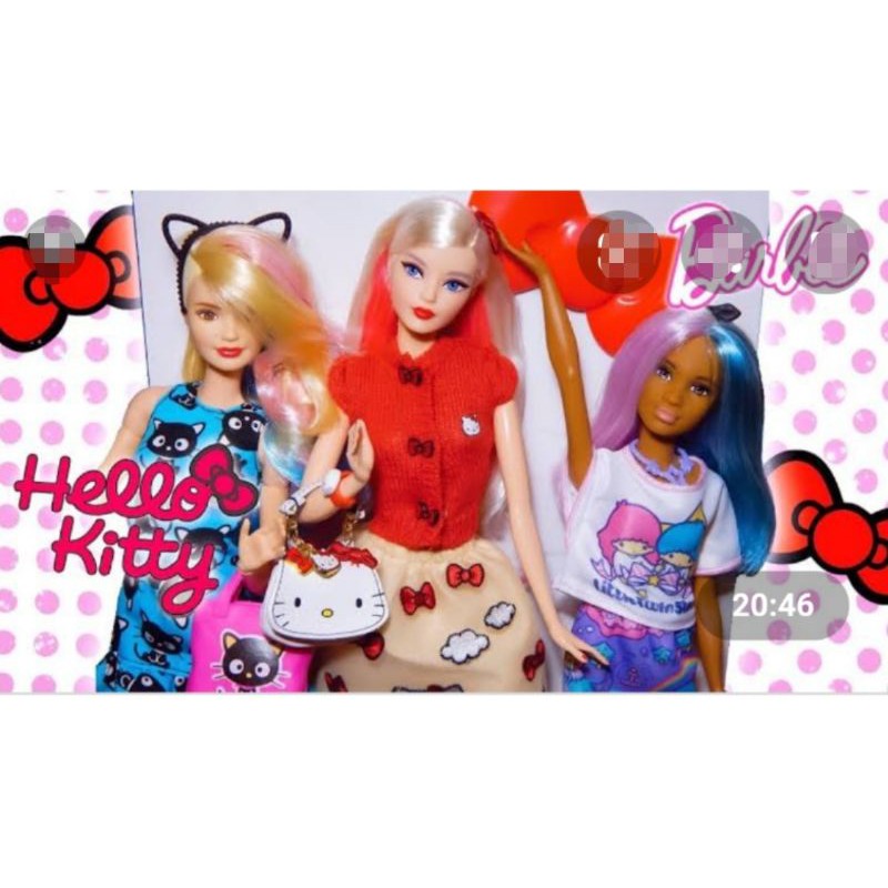 ชุดตุ๊กตา-บาร์-บี้-เสื้อผ้าตุ๊กตา-บา-ร์บี้-collection-hello-kitty
