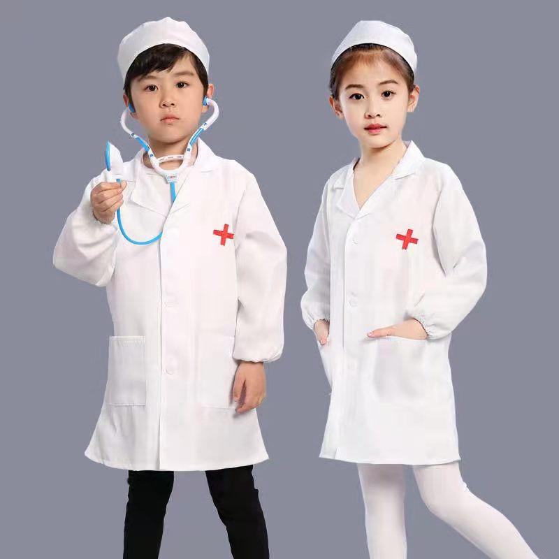 ชุดคุณหมอเด็ก-doctor-ชุดคุณหมอ-หมวก-ไม่มีอุปกรณ์-ของเล่นเด็ก-ชุดคุณหมอ-ชุดจำลอง-ของเล่นเสริมจิตนาการ-ชุดคุณหมอจำลอง
