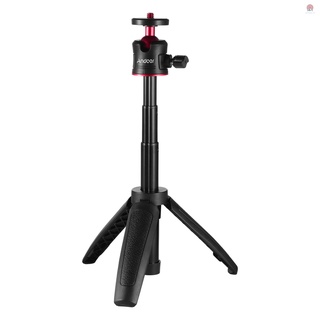 ECOG Andoer MT-08 Mini Extendable Desktop Tripod Handheld Photography Bracket Stand with Flexible Ballhead 1/4 Inch Screw Mount for Selfie Travel Vlogging