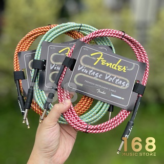 🍁 fender สายแจ็คกีต้าร์ ใช้ได้ทั้ง กีต้าร์โปร่งไฟฟ้า กีต้าร์ไฟฟ้า เบส สายแจ็ค Cable Jack Guitar Bass