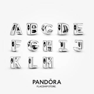 Pandora จี้ตัวอักษร สีเงิน ของขวัญคริสต์มาส สําหรับเด็กผู้หญิง p927
