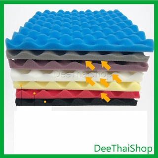 DeeThai ฟองน้ำดูดซับเสียง  สตูดิโอการบันทึกเสียง  แผ่นซับเสียง 12 slot sound-absorbing cotton