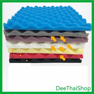 DeeThai ฟองน้ำดูดซับเสียง  สตูดิโอการบันทึกเสียง  แผ่นซับเสียง 12 slot sound-absorbing cotton