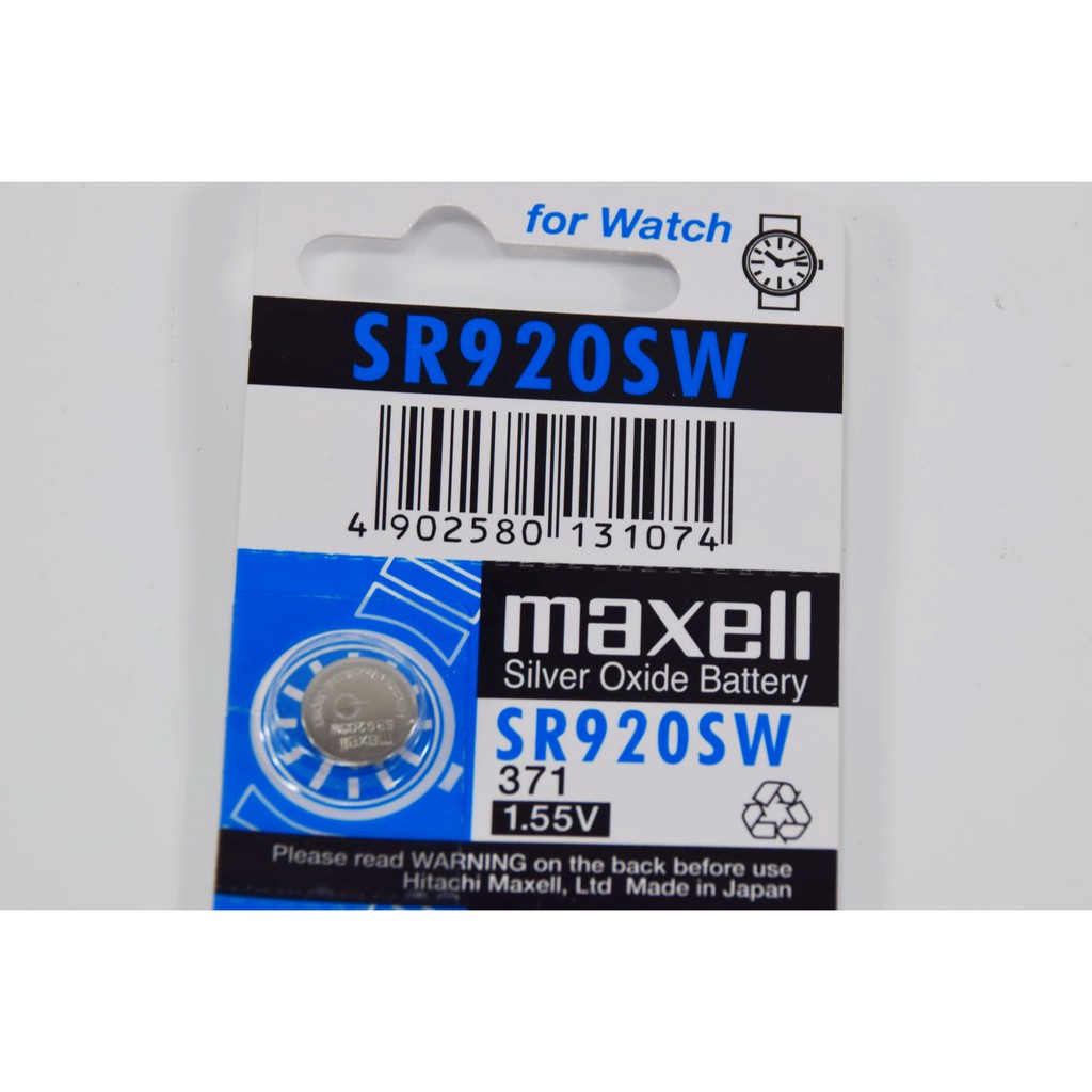 ถ่านนาฬิกา maxell SR920SW Made in Japan 1.55V ของแท้ 100% ถ่านกระดุม ...
