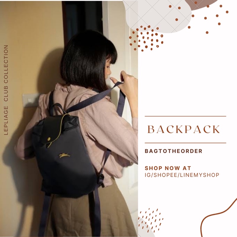 sale-แท้-longchamp-lepliage-club-backpack-เป้