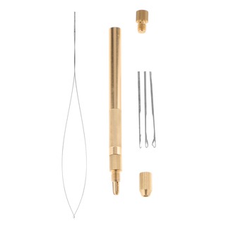 Ventilating Latch Pulling Hook Needles and Holder Kit Making Lace Wig Beads