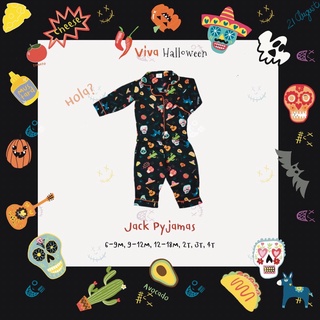 21August.Baby Viva Halloween Jack Pyjamas ชุดนอนเด็ก ลายฮาโลวีน ผ้าเปลือกไม้ธรรมชาติ